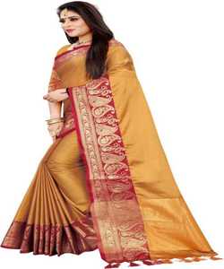 Banarasi Soie Jacquard Saree avec Chemisier Femmes Porter Dames Fête Festival Usage Quotidien Doux Coton Soie Sari En Gros Bas Prix Vêtements - Product Image 2