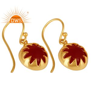 Trending 2026 Sterling Silver Natural <b>Red</b> Aventurine Gemstone Dangle <b>Earring</b> For Women Jewelry Manufacturer - Product Image 2