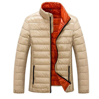 Veste d'hiver tendance pour homme, matelassée, brillante, color block, grande taille, prix de gros, très appréciée, en promotion