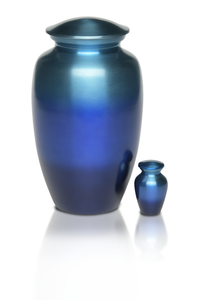 Urna funeraria azul de grafito para adultos, suministros funerarios, Brassworld, India - Product Image 6