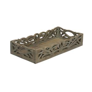 Plateau de service en bois de qualité supérieure conçu sur mesure, fait à la main, vaisselle d'hôtel de luxe, plateau de service rectangulaire écologique - Product Image 1
