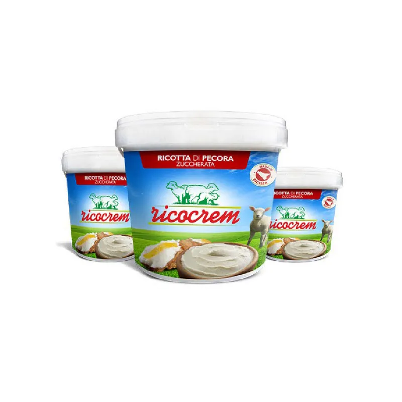 Top Quality Flavored Italian Sweet Frozen Sheep ricotta Cream Bucket 3 5 kg 240 x pallet for Export