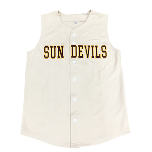 Uniforme de Béisbol/Sóftbol Personalizado de la Mejor Calidad, Talla Grande, Diseño con Botones para Jóvenes, Patrón Sublimado en Blanco - Product Image 1