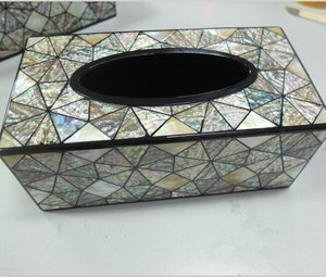 Boîte à mouchoirs en nacre blanche, pour porte-serviettes et boîtes de haute qualité, boîte de mouchoirs faites à la main, vente en gros - Product Image 4