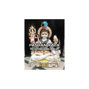 Estatua del Dios Shiva Sentado en Mármol Blanco Puro Makrana de Primera Calidad 2026 - Product Image 1