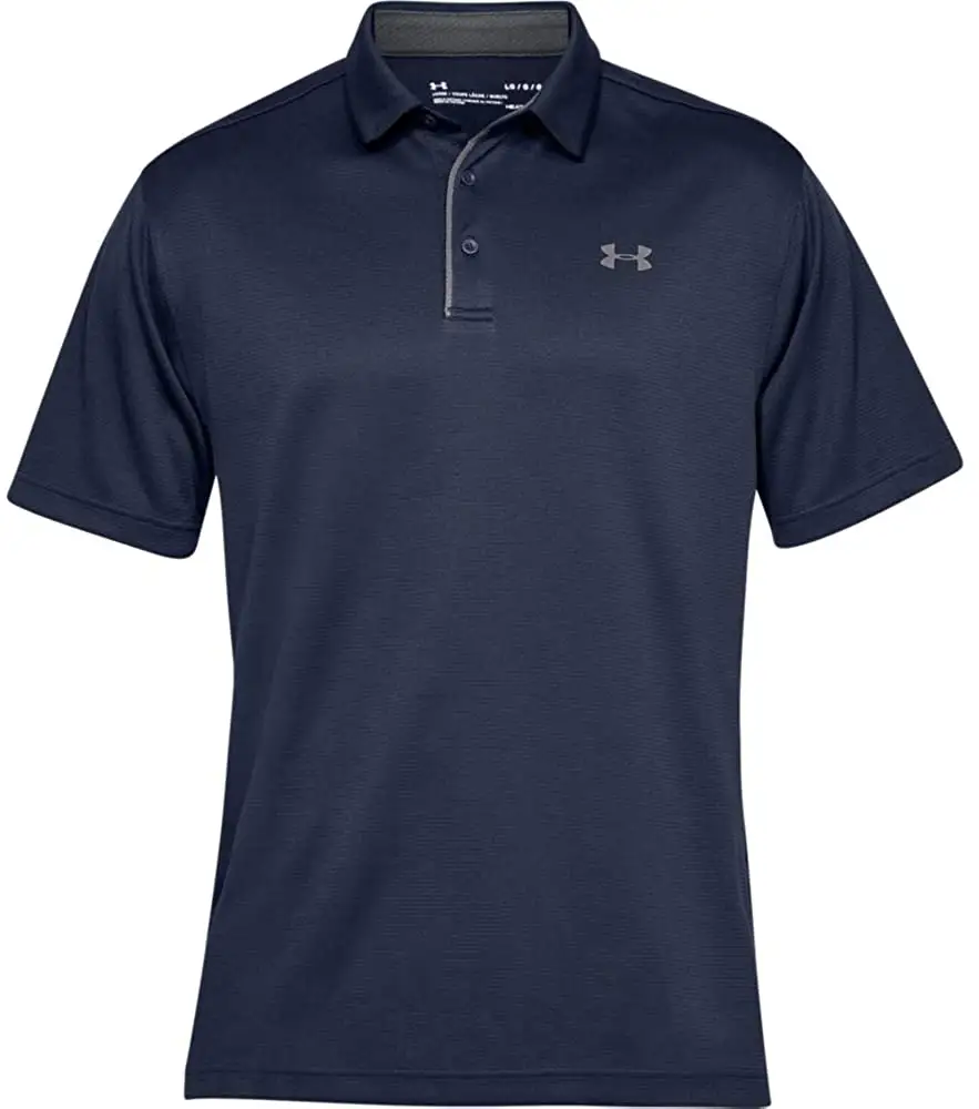 Men's Black Short Sleeve Polo Shirts Men's Tech Golf Polo