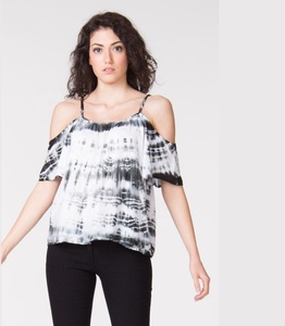 Camiseta de Manga Larga con Estampado Tie Dye de Dibujos Animados para Mujer, Transpirable, de una Pieza, para el Verano - Product Image 4