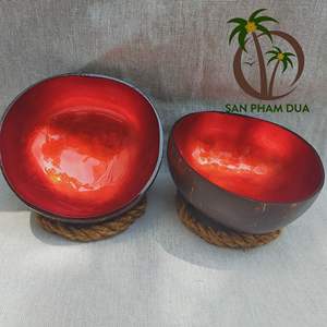 ชามมะพร้าวเคลือบเงาเวียดนาม ชุดชามมะพร้าวเคลือบเงา/ทำมือ ชามเปลือกมะพร้าวเคลือบเงาเวียดนาม - Product Image 2