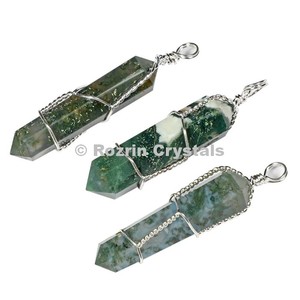 จี้จุดคู่มอสอาเกต - Product Image 1
