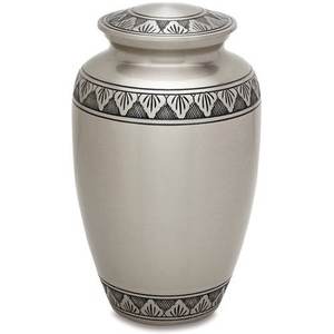 Juroos — Urn d'incrustation en laiton blanc pour adultes, décoration de pattes d'hores naturelles, métal Style occidental, vente en gros - Product Image 1