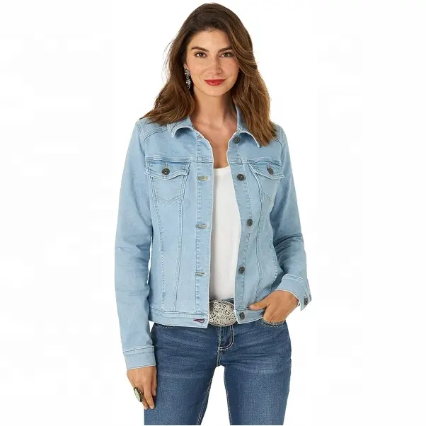 Wholesale High Quality Custom printed customised Denim jackets for Women