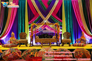 Heena เตียงเจ้าสาวแบบโบราณ, เตียงโมร็อกโกสีดำแบบโบราณสำหรับกลางคืนมุสลิม - Product Image 4