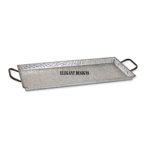 Indio antiguo galvanizado bandeja Rectangular de corte de forma diseñado estilo de moda de Metal galvanizado bandeja - Product Image 5