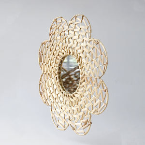 Modern Luxury Eco-friendly Vintage Water Hyacinth Mirror <b>Large</b> Rattan Framed <b>Wall</b> <b>Decor</b> Amazon Home Decoration Vietnam FBA - Product Image 2