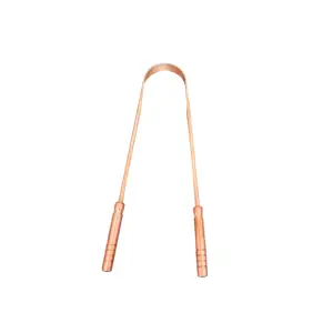 Limpiador de lengua de cobre de diseño personalizado para la higiene bucal fabricante fábrica India - Product Image 1