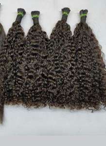 Extensions de cheveux vierges indiennes brutes, cuticules alignées, textures ondulées naturelles, nuances - I-Tip/Flat Tip/Weft/Tape-In - Product Image 3