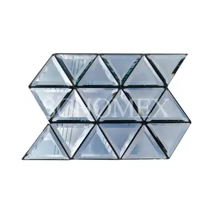 Schomex gümüş altın ayna düzensiz üçgen eğimli cam mozaik fayans dekorasyon için