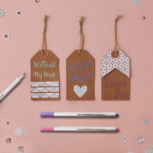 ปากกามาร์กเกอร์15สี DIY หลากสี,ปากกาพู่กันสีน้ำอุปกรณ์งานศิลปะในโรงเรียนปากกามาร์คเกอร์โลหะ - Product Image 5