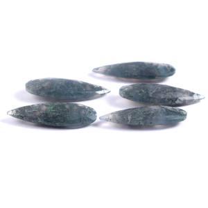 ลูกแพร์ Briolette อัญมณีแบบเหลี่ยมขนาด30X10มม.,สำหรับทำเครื่องประดับหินโมรามอสธรรมชาติ - Product Image 3