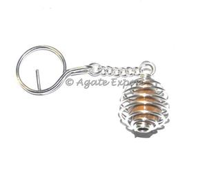 Porte-clés en Agate brute, fait à la main, en pierre précieuse, 1 pièce - Product Image 5