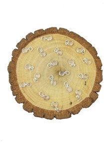 Conjunto de bisel de Plata de Ley 925 con piedra preciosa de cuarzo rosa Natural, colgante de piedra preciosa de 6mm con forma redonda, color dorado - Product Image 3
