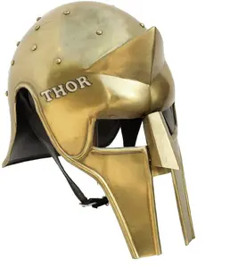 Armure de gladiateur, casque finition en laiton, casque fonctionnel, médiéval, pour épissure, Maximus romain gladiateur