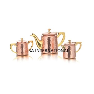 Royal Palace Utensils Copper <b>Pot</b> <b>Set</b> Luxury Hotel Catering <b>Tea</b> and Coffee Serving Kettle <b>Tea</b> <b>Set</b> <b>Tea</b> <b>Pot</b> and Saucer - Product Image 1