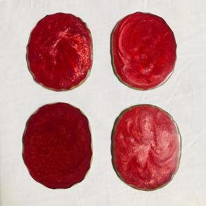 <b>Cup</b> <b>Mat</b> Red Resin Coaster Home Decor Gift Classic Customized Resin Coasters - Product Image 1