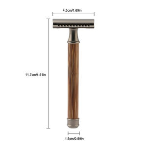 Cuchilla de doble filo para hombre, afeitadora de alta calidad con mango largo, mariposa giratoria para abrir la maquinilla de afeitar de seguridad - Product Image 4