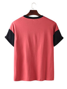 T-shirt uni à manches raglan multicolore décontracté pour hommes Prix usine de haute qualité Impression de logo 100% coton T-shirt imprimé personnalisé - Product Image 2