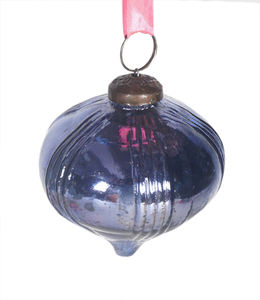 Bola colgante decorativa de cristal plateado para Navidad - Product Image 5