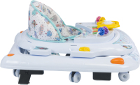 UniCare TP5507 Trotteur Bébé 3-en-1 Pliable et Réglable avec Cadre en Plastique et Fer, Lumières et Musique, 10 Roues, Portable et Sûr, Jouet d'Éveil