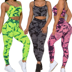 Ensemble de yoga de gymnastique respirant taille haute confortable pour femmes pantalon de fitness de sport de grande taille - Product Image 4