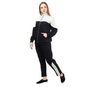 <b>Women's</b> Fitness Wear Sweat-Suits Zipper Hoodies <b>Trouser</b> Sets in Polyester Fleece for Sale - Product Image 4