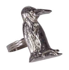 Anneau de serviette de table décoratif en métal, design oiseau, en nickel argenté, pour la décoration de table, personnalisable - Product Image 2