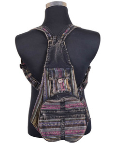 <b>Convertible</b> Bohemian Hobo Multipurpose Vintage <b>Backpack</b> HGBB 202-B - Product Image 1