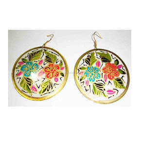 ต่างหูพิมพ์ลายดอกไม้เครื่องประดับของขวัญ rakhi - Product Image 5