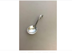 Cuillère à tête ronde argentée avec poignée design Couverts élégants en acier inoxydable pour salle à manger, cuisine et événements spéciaux - Product Image 2