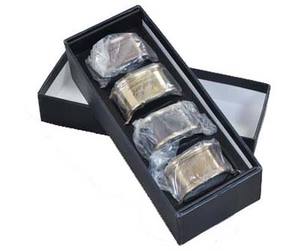 Anillos de Servilleta Modernos Hechos a Mano en Plástico Beige y Negro de 5x6cm, Ecológicos, para Decoración de Bodas y Fiestas, Disponibles en Stock - Product Image 5