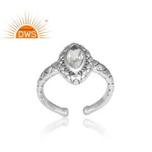 Bague en pierre précieuse naturelle en cristal et Quartz, fait à la main, grand format, argent 925, vente en gros - Product Image 2