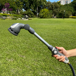 Herramientas de pulverizador de jardín, varitas de pulverización de plantas, cabezal de ducha, boquilla de manguera de Control de pulgar de una mano, 10 ajustes ajustables de 18"