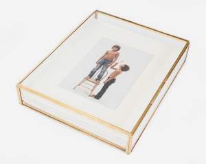 Metal <b>Gold</b> Glass <b>Photo</b> Box Vintage <b>Photo</b> Storage Organizer Trinket Box Decorated Jewelry Display Organizer Keepsake Box Case - Product Image 1