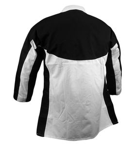 Uniforme de Taekwondo Gi blanc et noir en coton/polyester respirant, durable et ajusté pour les arts martiaux - Product Image 3