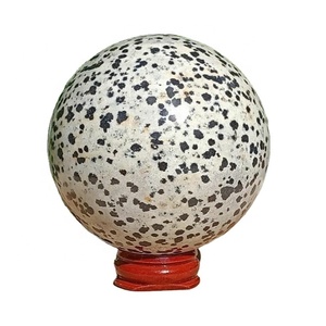 Sphère de Jaspe Dalmatien Naturel Polie, Pierre Précieuse, Vente en Gros - Product Image 1
