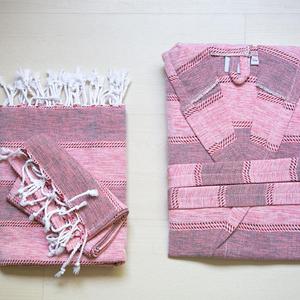 MS <b>Beach</b> <b>Towel</b> Bathrobe Sets 100% Cotton Turkish Hand Loom Woven High Quality Yarn Dyed Eco-friendly Quick Dry Geometric Pattern - Product Image 1