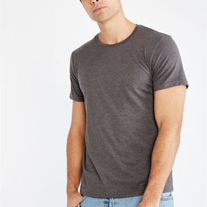 T-shirt homme OEM 2021 T, nouveau style élégant, rose rouge, col rond, 100% coton, uni, pour homme/garçon - Product Image 2