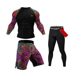 Conjunto de compresión de alta calidad para hombre, ropa deportiva de secado rápido, traje deportivo de poliéster para entrenamiento, 6 piezas - Product Image 5