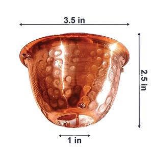 Fabricant de Main Chaîne de Pluie 8.5ft Naturel Finition Cuivre 15 tasses tulipe en métal Cuivre Chaîne de Pluie jardin Décor de L'inde - Product Image 2