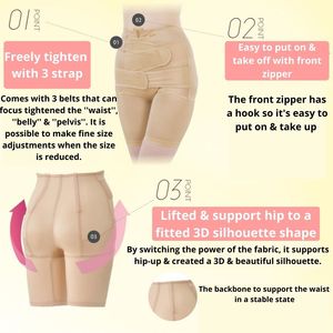 Vente en gros Shapewear post-partum Short de mise en forme du corps facile à enfiler cible la taille les hanches les fesses-Cibles de l'étape 3 - Product Image 5