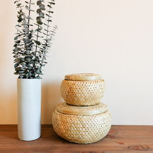 WHOLESALE LA LUNE NESTED BAMBOO <b>BASKET</b> SET WITH LIDS BAMBOO NESTING LIDDED <b>BASKET</b> SET <b>CHEAP</b> PRICE FAST DELIVERY - Product Image 1